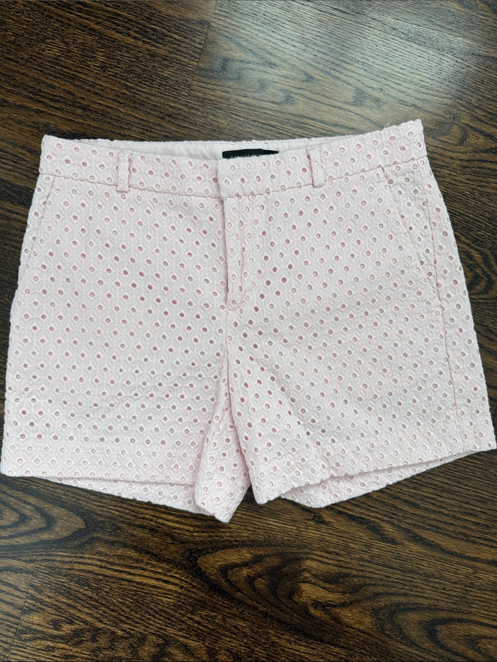 Banana Republic Pale Pink Eyelet Shorts
